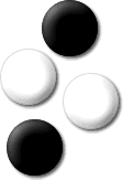 Black and white stones